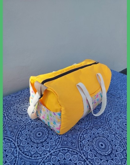 Baby Duffle &amp; Sleeping Bag set Yellow Dinos