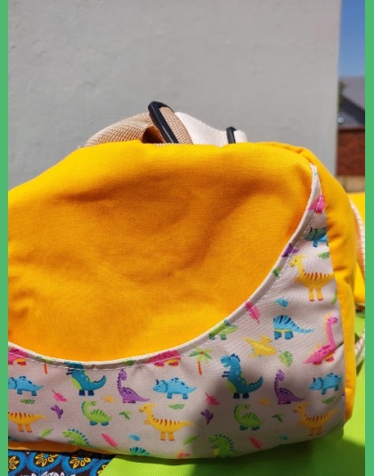 Baby Duffle &amp; Sleeping Bag set Yellow Dinos